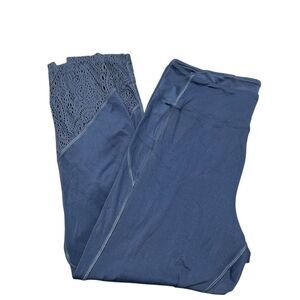 VICTORIA SECRET PINK SPORT Blue Legging Lace Bottom Size XL